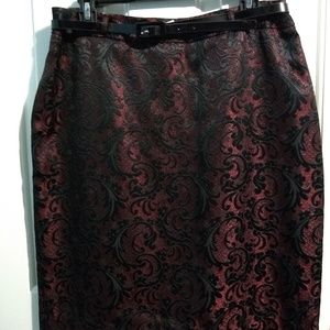 Worthington Red and Black Skirt.waist 15 3/4" hip